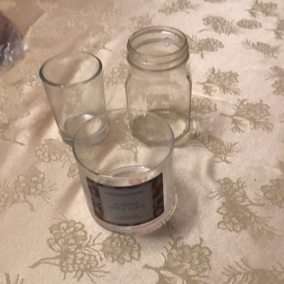Set of three glass jars and candle holders - Picture 6 of 6